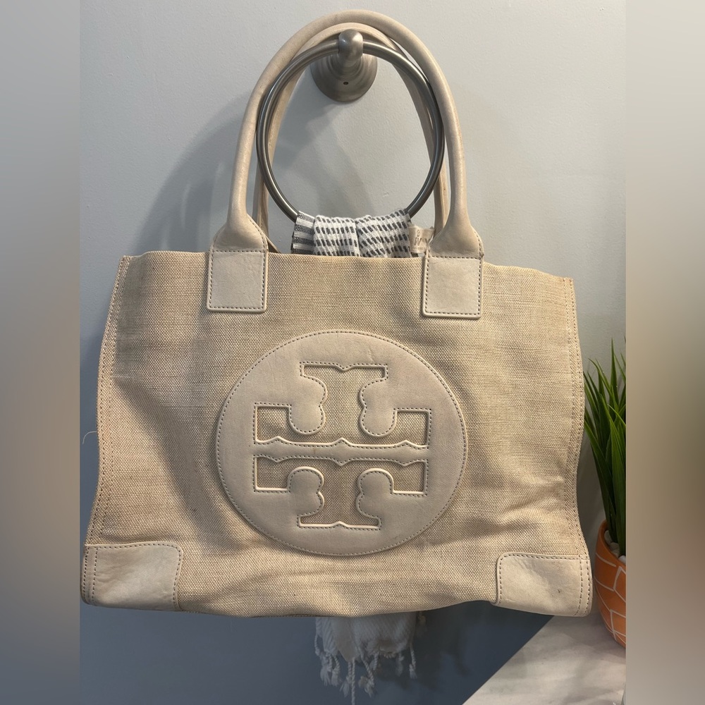 Tory Burch Canvas/ leather Tote